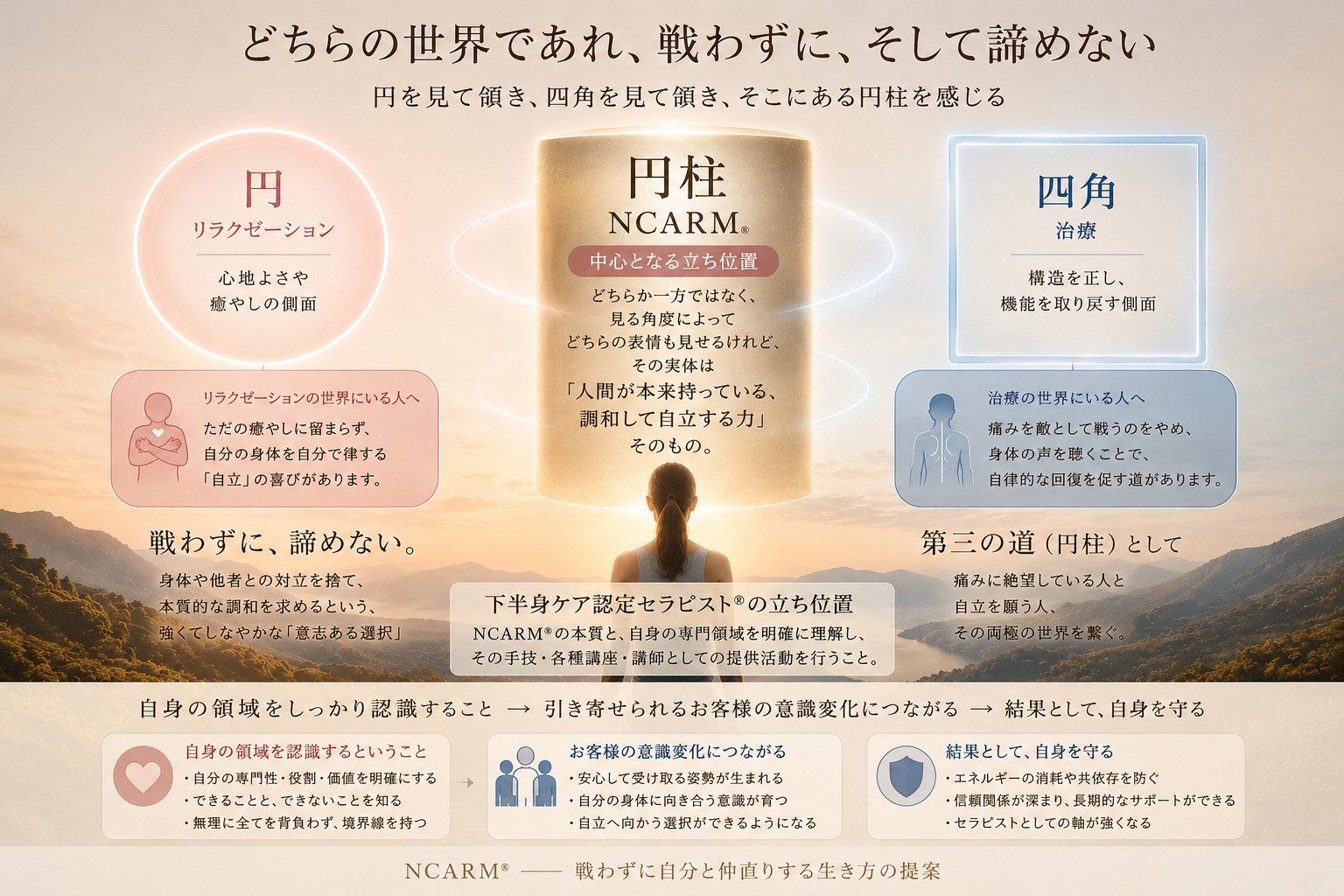 NCARM®の立ち位置—円柱の概念